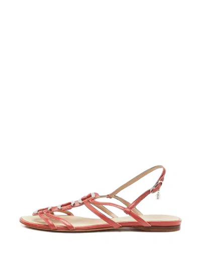 Pre-owned Chanel Strappy Sandals In Orange