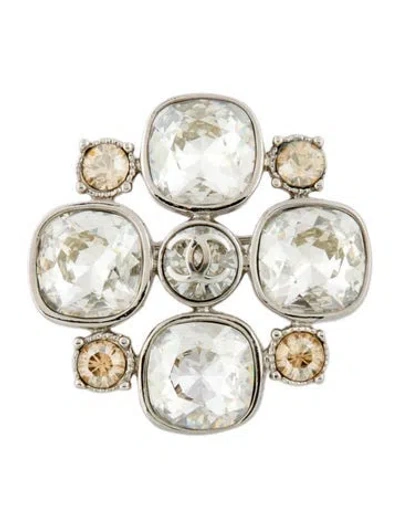 Pre-owned Chanel Strass Cc Brooch In Multi