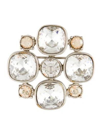 Pre-owned Chanel Strass Cc Brooch In Multi