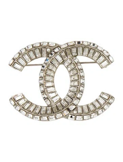 Pre-owned Chanel Strass Cc Brooch In Multi