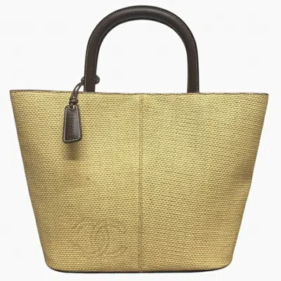 Pre-owned Chanel Straw Leather Tote Bag () In Brown