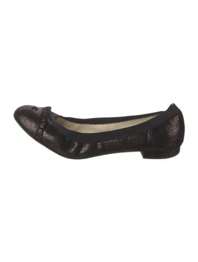 Pre-owned Chanel Stretch Spirit Interlocking Cc Logo Ballet Flats In Multi