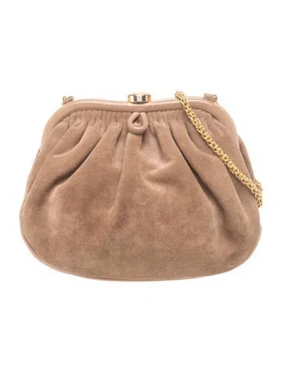 Pre-owned Chanel Suede Frame Bag In Neutrals