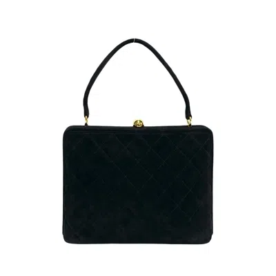 Pre-owned Chanel Suede Handbag () In Black