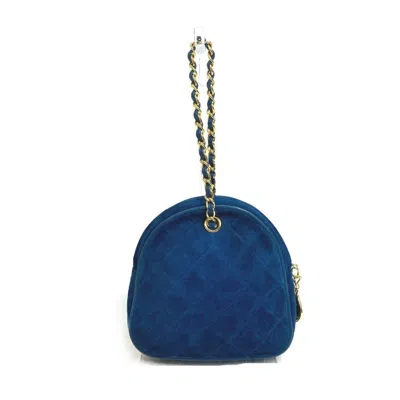 Pre-owned Chanel Suede Handbag () In Blue