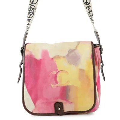 Pre-owned Chanel Suede Leather Messenger Bag Shoulder Bag () In Multi