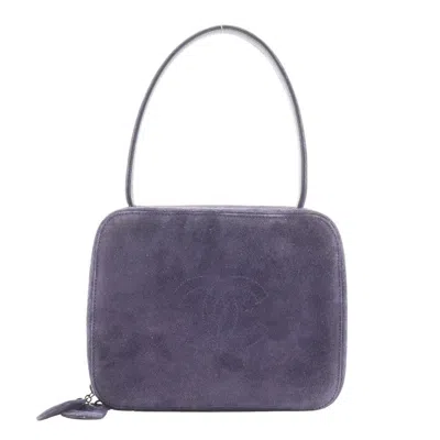 Pre-owned Chanel Suede One Handle Handbag Purple