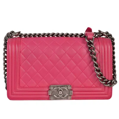 Pre-owned Chanel Suede Shoulder Bag () In Pink