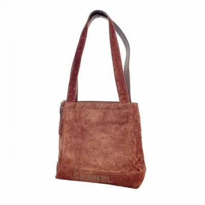 Pre-owned Chanel Suede Tote Bag () In Brown