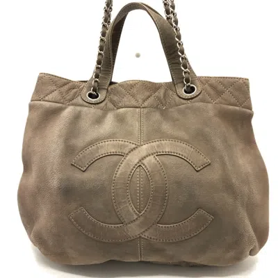 Pre-owned Chanel Suede Tote Bag () In Brown