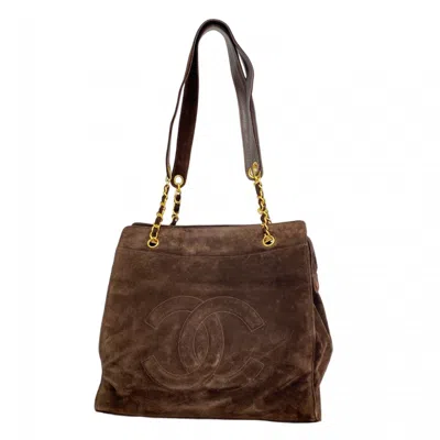 Pre-owned Chanel Suede Tote Bag () In Brown