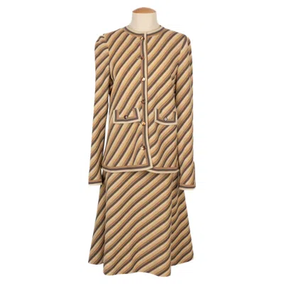 Pre-owned Chanel Suit Haute Couture In Brown