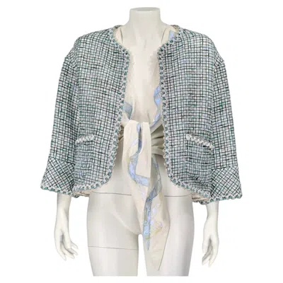 Pre-owned Chanel Suit Jacket And Top Spring 2012 In Gray
