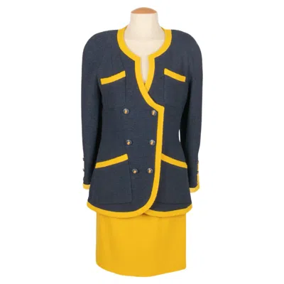 Pre-owned Chanel Suit Set 1980s In Black