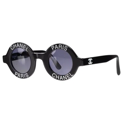 Pre-owned Chanel Sunglasses Vintage 90's Paris Cc Logo In Black