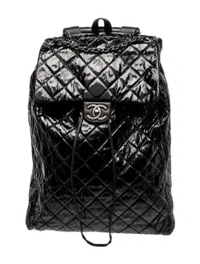 Pre-owned Chanel Supermarket Grocery Backpack Trolley In Black