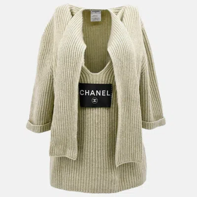 Pre-owned Chanel Sweater Gray Size 38