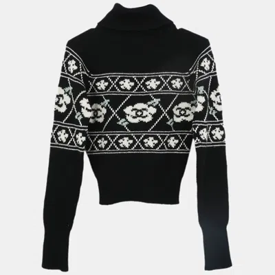 Pre-owned Chanel Sweater Top Black 95a Size M