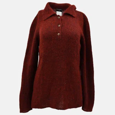 Pre-owned Chanel Sweater Top Brown 98a #38