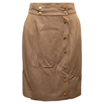 Pre-owned Chanel Tan  Knee-length Pencil Skirt Size Us S In Brown
