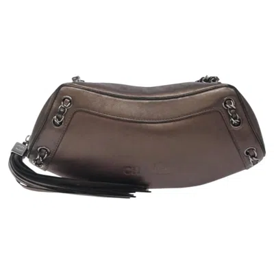 Pre-owned Chanel Tassel Brown Leather Shoulder Bag ()