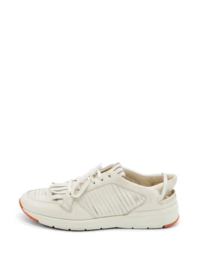 Pre-owned Chanel Tassel Fringe Sneakers In White