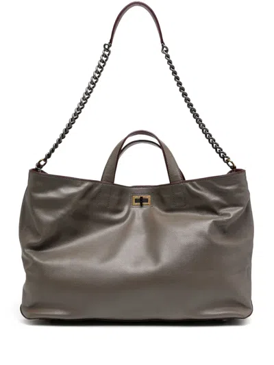 Pre-owned Chanel Taupe Grey Reissue Tote Bag In Neutrals