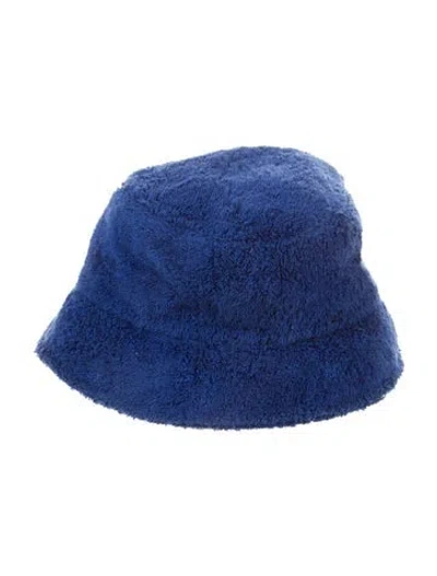 Pre-owned Chanel Terry Cloth Cc Bucket Hat In Blue