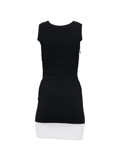 Pre-owned Chanel Textured Sleeveless Mini Dress In Black