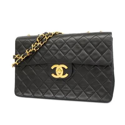 Pre-owned Chanel Timeless Black Calfskin Shoulder Bag ()