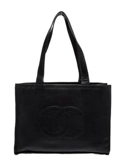 Pre-owned Chanel Timeless Caviar Tote In Black