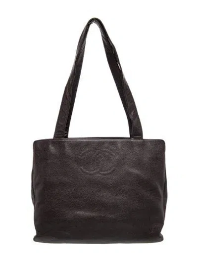 Pre-owned Chanel Timeless Caviar Tote In Brown