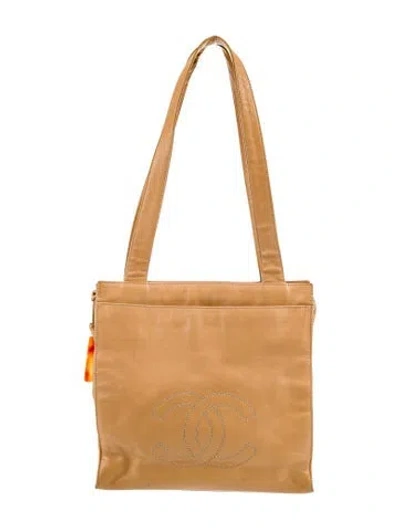 Pre-owned Chanel Timeless Cc Shopping Tote In Neutral