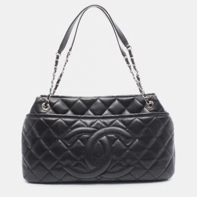 Pre-owned Chanel Timeless Cc Soft Black Leather Tote Bag