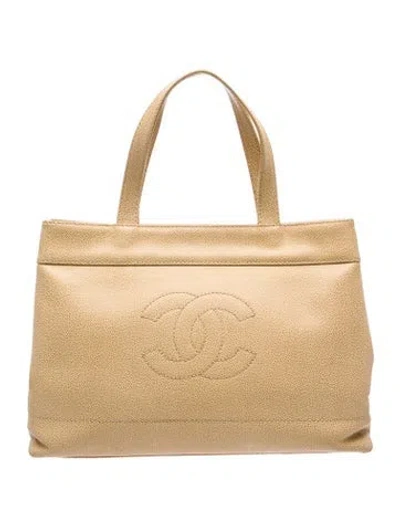 Pre-owned Chanel Timeless Cc Tote In Neutral