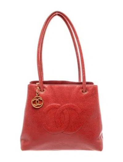 Pre-owned Chanel Timeless Cc Tote In Red