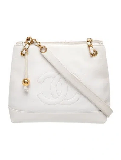 Pre-owned Chanel Timeless Cc Tote In White