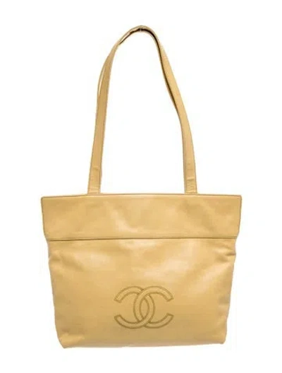 Pre-owned Chanel Timeless Cc Tote In Yellow