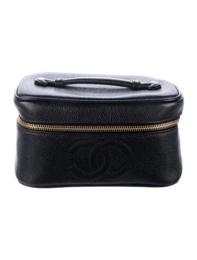 Pre-owned Chanel Timeless Cc Vanity Case In Black