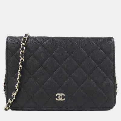 Pre-owned Chanel Timeless Classic Chain Clutch In Black