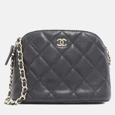 Pre-owned Chanel Timeless Classic Chain Clutch Black Calfskin Leather Clutch