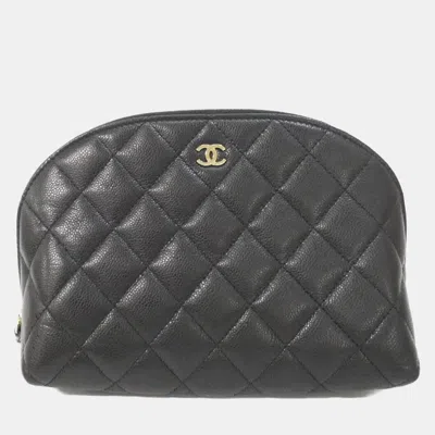 Pre-owned Chanel Timeless Classic Line Ap3995 Black Grained Calfskin Leather Clutch Bag