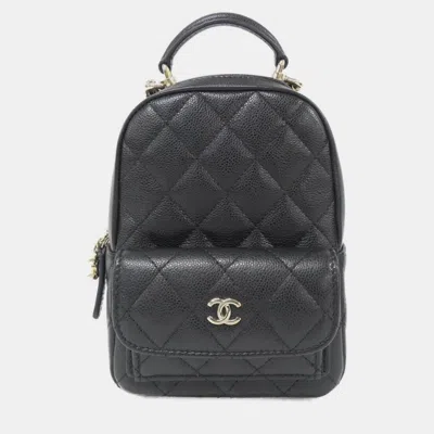 Pre-owned Chanel Timeless Classic Line Backpack In Black