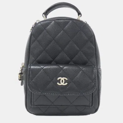Pre-owned Chanel Timeless Classic Line Backpack In Black
