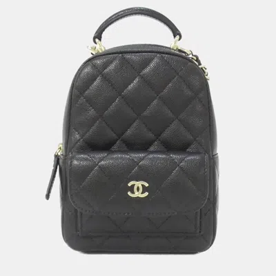 Pre-owned Chanel Timeless Classic Line Backpack In Black