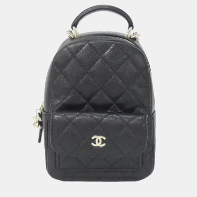 Pre-owned Chanel Timeless Classic Line Black Calf Leather Backpack