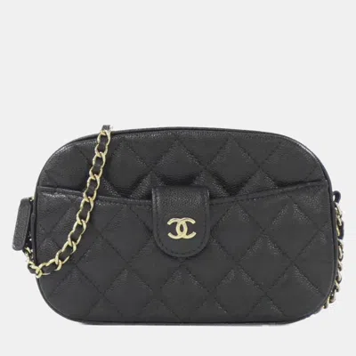 Pre-owned Chanel Timeless Classic Line Black Leather Bag