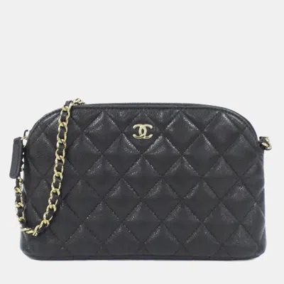 Pre-owned Chanel Timeless Classic Line Chain Clutch In Black
