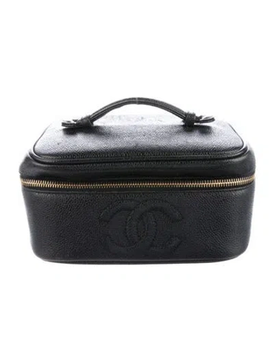 Pre-owned Chanel Timeless Cosmetic Bag In Black