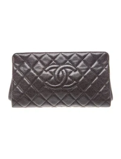 Pre-owned Chanel Timeless Frame Clutch In Black